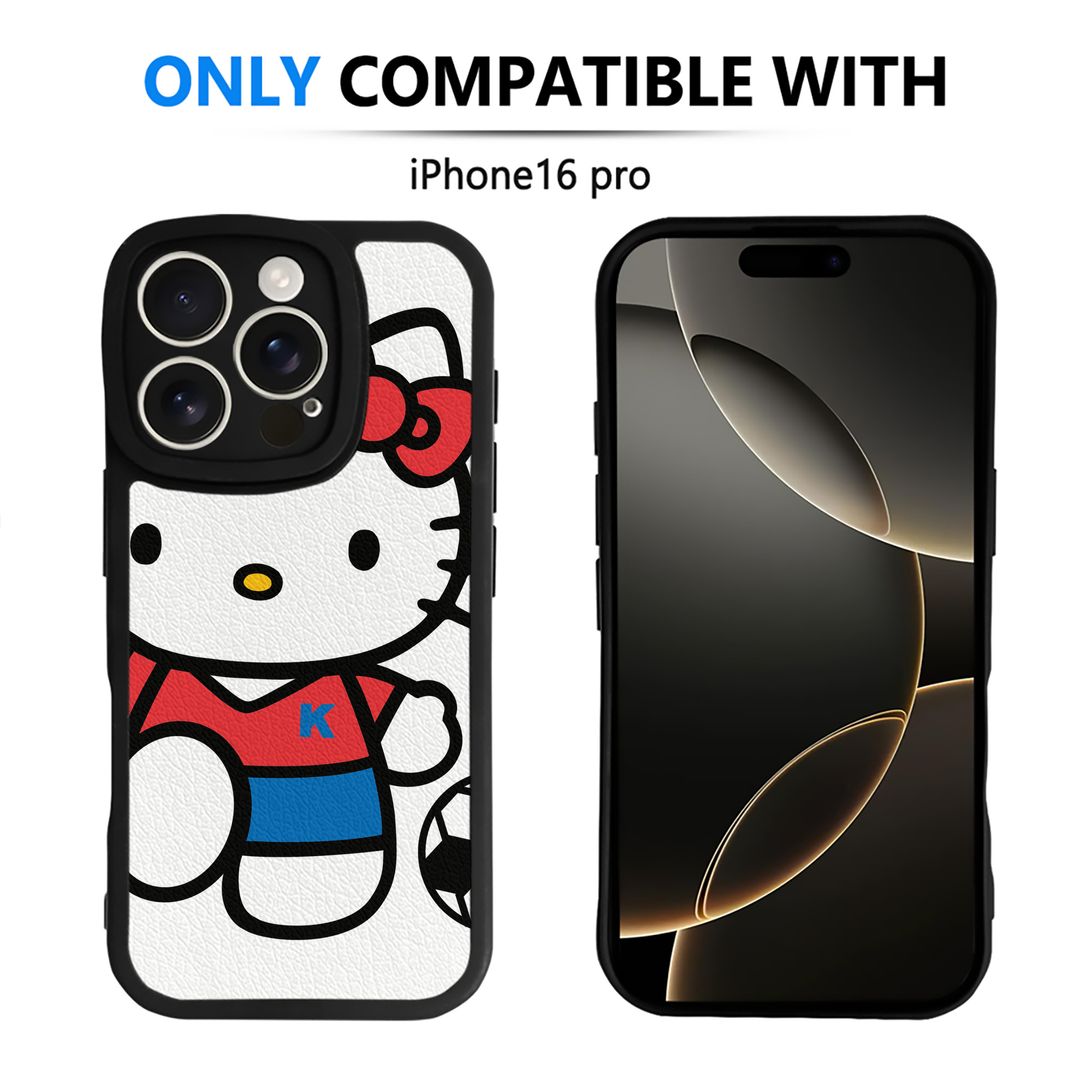（画像用） Hello Kitty ハローキティ 【iPhone 16シリーズ対応】シリコンスマホケース（レザー調） 材質：シリコン